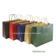 Eco-Friendly Fsc Kraft saco de presente de papel com torcido Handle Cake Packing Carrier Bag